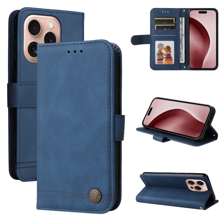 Skin Feel Life Tree Leather Phone Case, For iPhone 17 Air, For iPhone 16 Pro Max, For iPhone 16 Pro, For iPhone 16 Plus