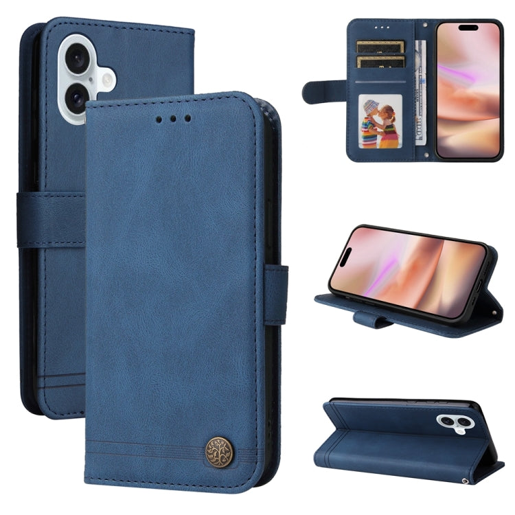 Skin Feel Life Tree Leather Phone Case, For iPhone 17 Air, For iPhone 16 Pro Max, For iPhone 16 Pro, For iPhone 16 Plus