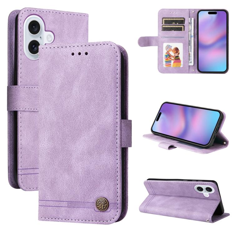 Skin Feel Life Tree Leather Phone Case