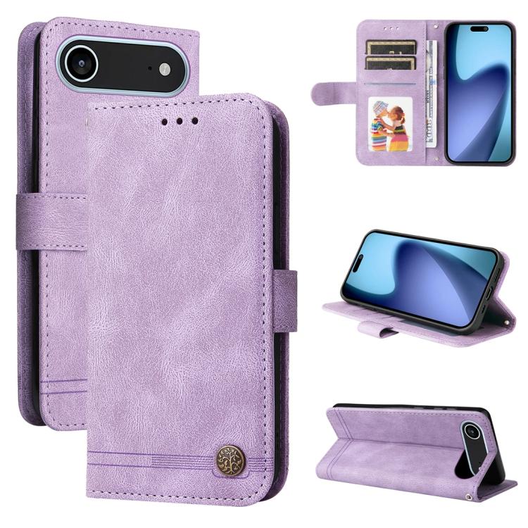 Skin Feel Life Tree Leather Phone Case, For iPhone 17 Air, For iPhone 16 Pro Max, For iPhone 16 Pro, For iPhone 16 Plus