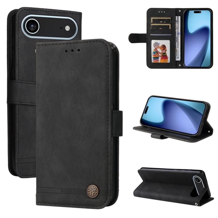 Skin Feel Life Tree Leather Phone Case, For iPhone 17 Air, For iPhone 16 Pro Max, For iPhone 16 Pro, For iPhone 16 Plus