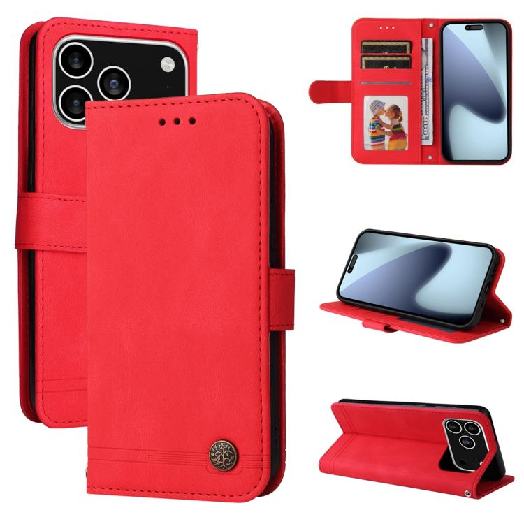 Skin Feel Life Tree Leather Phone Case