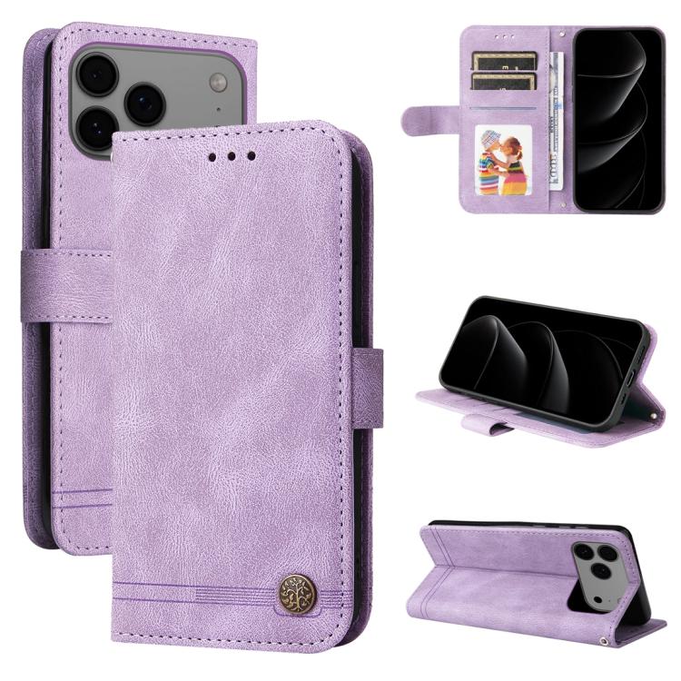 Skin Feel Life Tree Leather Phone Case