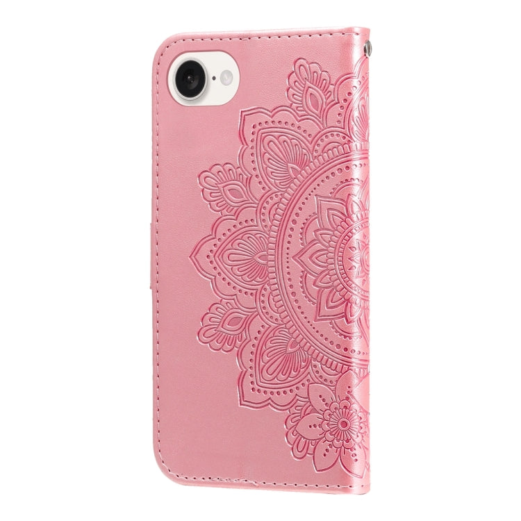 Seven-petal Flowers Embossing Leather Phone Case