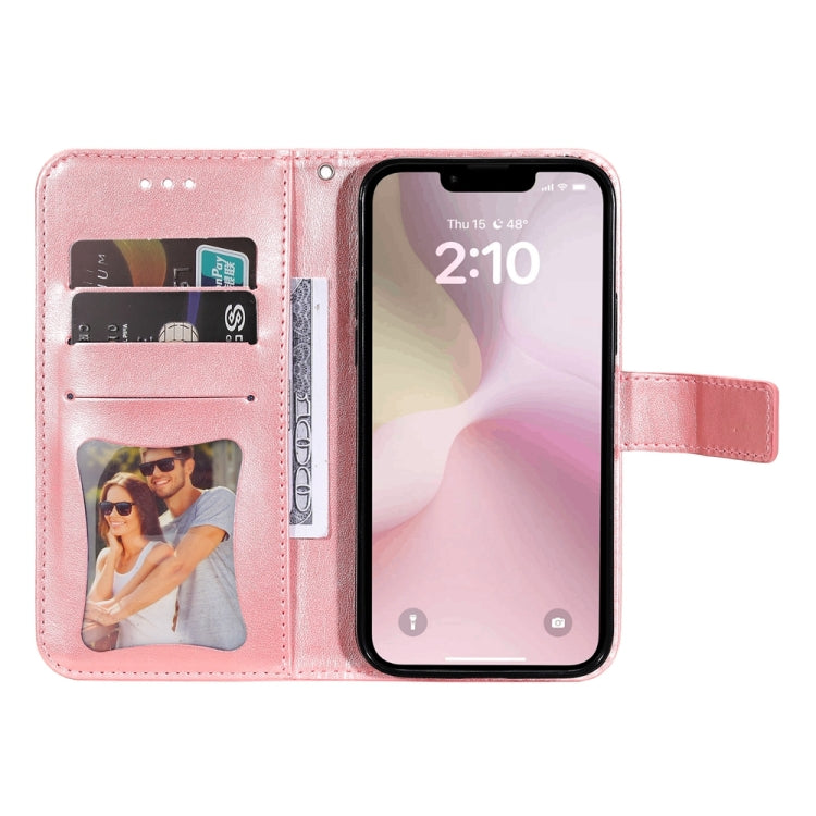 Seven-petal Flowers Embossing Leather Phone Case