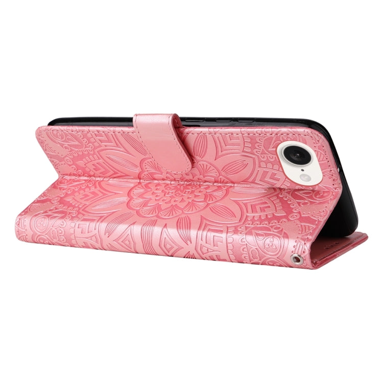 Embossed Sunflower Leather Phone Case