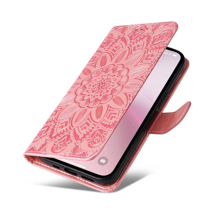 Embossed Sunflower Leather Phone Case