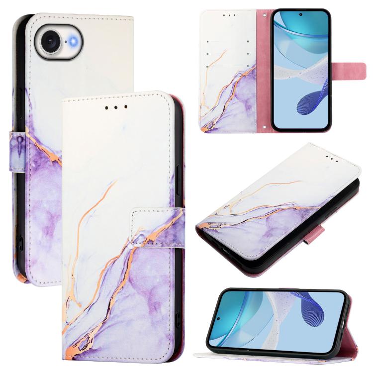 PT003 Marble Pattern Flip Leather Phone Case, For iPhone 16 Pro Max, For iPhone 16 Pro, For iPhone 16 Plus, For iPhone 16