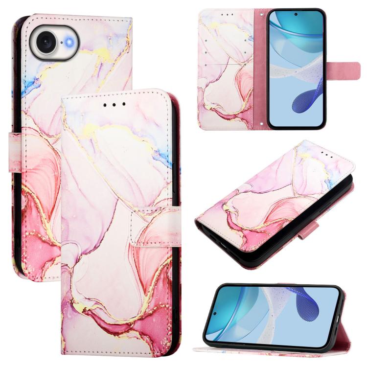 PT003 Marble Pattern Flip Leather Phone Case, For iPhone 16 Pro Max, For iPhone 16 Pro, For iPhone 16 Plus, For iPhone 16