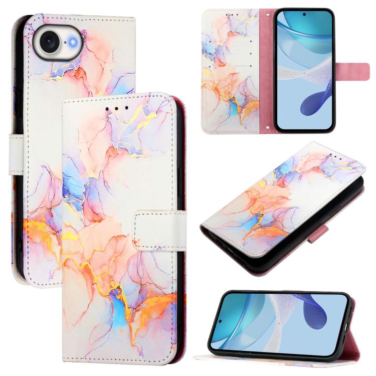 PT003 Marble Pattern Flip Leather Phone Case, For iPhone 16 Pro Max, For iPhone 16 Pro, For iPhone 16 Plus, For iPhone 16