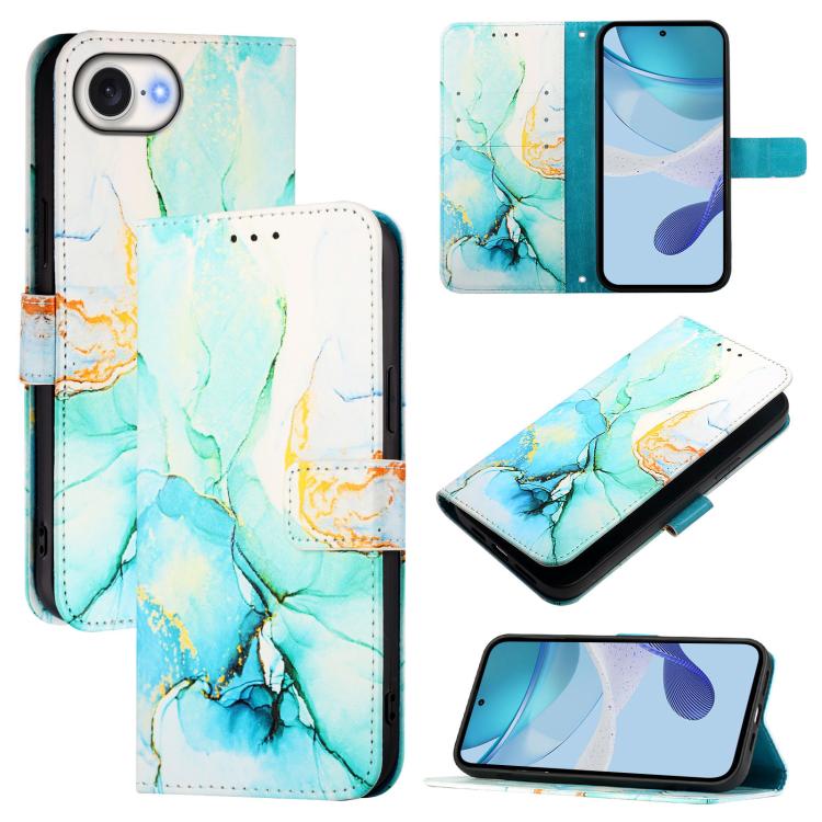 PT003 Marble Pattern Flip Leather Phone Case, For iPhone 16 Pro Max, For iPhone 16 Pro, For iPhone 16 Plus, For iPhone 16