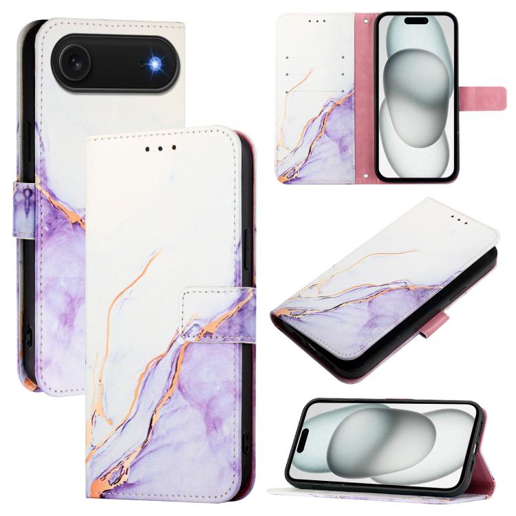 PT003 Marble Pattern Flip Leather Phone Case, For iPhone 16e, For iPhone 15 Pro Max, For iPhone 15 Pro, For iPhone 15 Plus