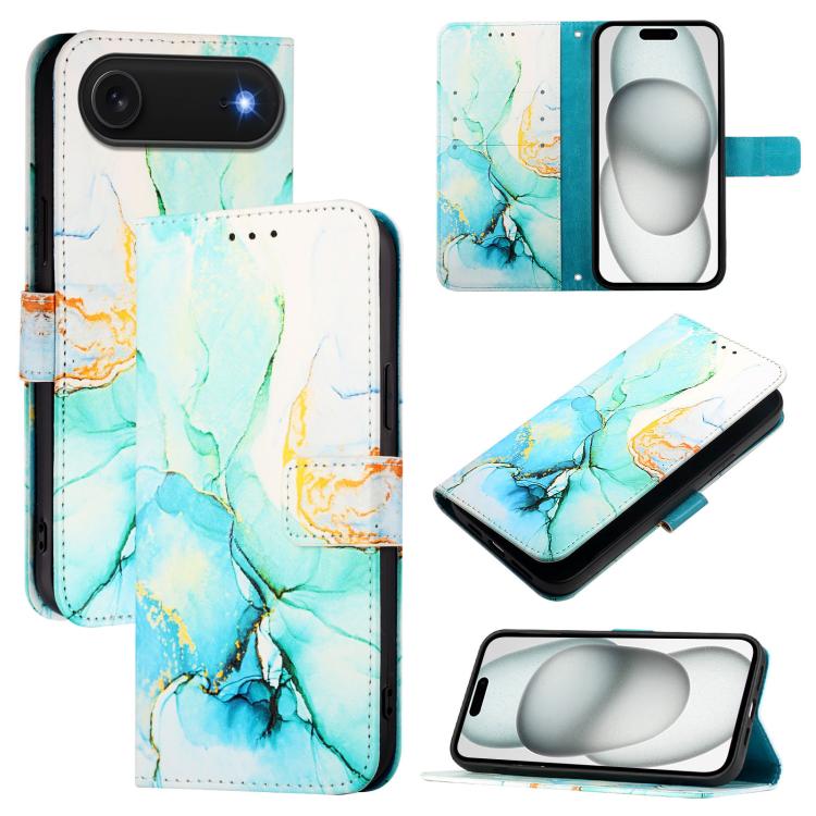 PT003 Marble Pattern Flip Leather Phone Case, For iPhone 16e, For iPhone 15 Pro Max, For iPhone 15 Pro, For iPhone 15 Plus