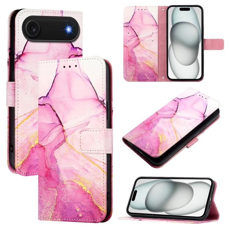 PT003 Marble Pattern Flip Leather Phone Case, For iPhone 16e, For iPhone 15 Pro Max, For iPhone 15 Pro, For iPhone 15 Plus
