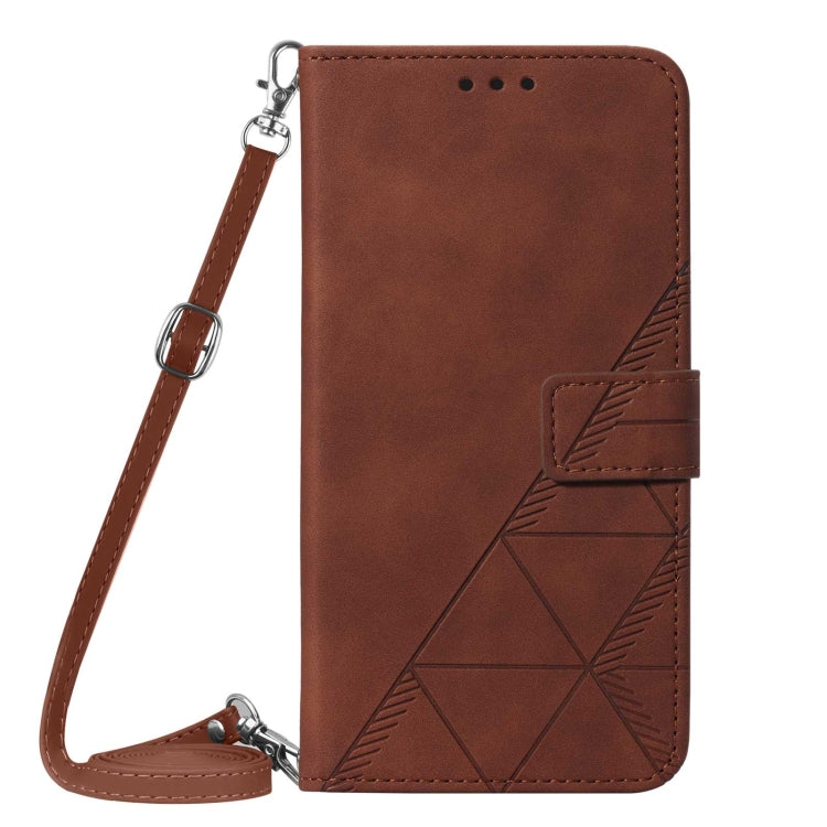 Crossbody 3D Embossed Flip Leather Phone Case, For iPhone 15, For iPod Touch 7 / 6 / 5