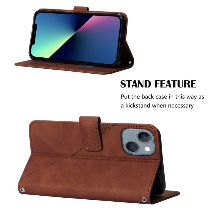 Crossbody 3D Embossed Flip Leather Phone Case, For iPhone 15, For iPod Touch 7 / 6 / 5