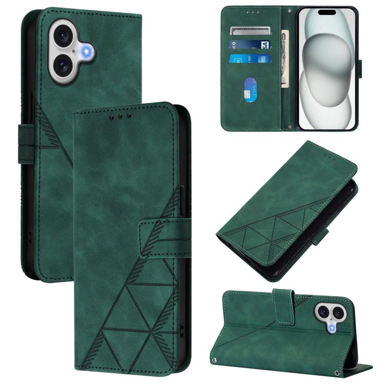Crossbody 3D Embossed Flip Leather Phone Case, For iPhone 17 Pro Max, For iPhone 17 Pro, For iPhone 17, For iPhone Air