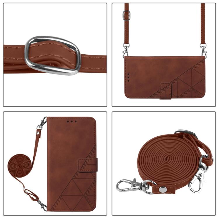 Crossbody 3D Embossed Flip Leather Phone Case, For iPhone 18 Pro / 17 Pro, For iPhone 18 Pro Max / 17 Pro Max, For iPhone 16e / 17e, For iPhone 17
