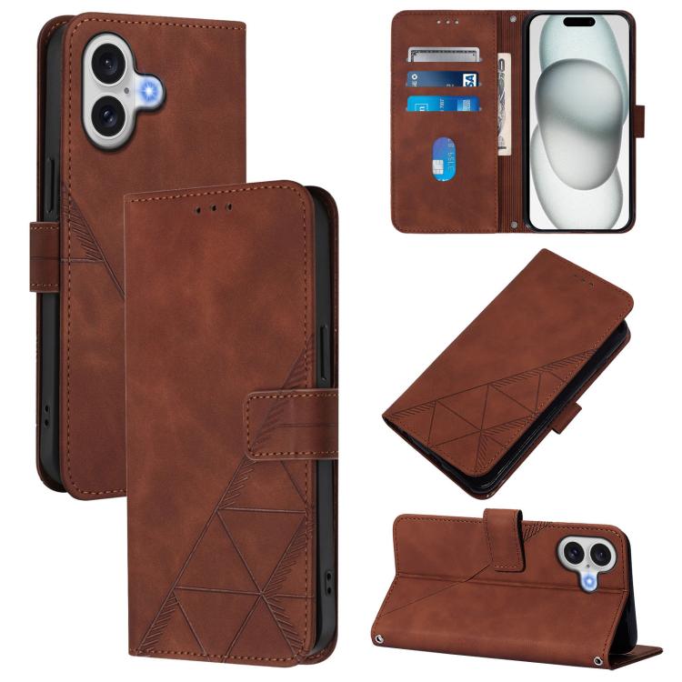 Crossbody 3D Embossed Flip Leather Phone Case, For iPhone 17 Pro Max, For iPhone 17 Pro, For iPhone 17, For iPhone Air
