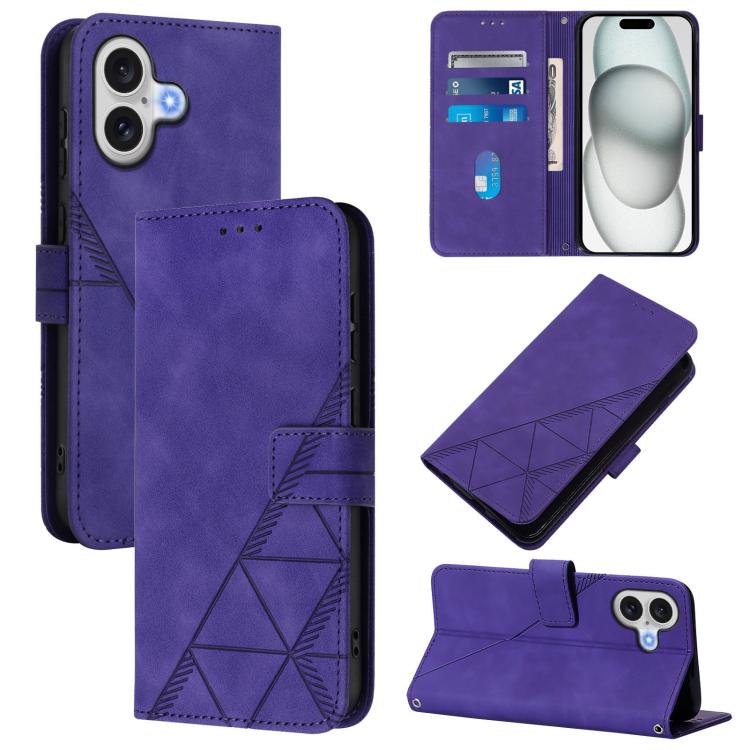 Crossbody 3D Embossed Flip Leather Phone Case, For iPhone 17 Pro Max, For iPhone 17 Pro, For iPhone 17, For iPhone Air