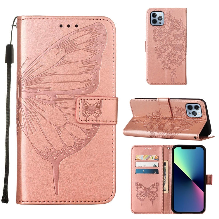 Embossed Butterfly Leather Phone Case, For iPhone 15 Pro Max, For iPhone 15 Pro, For iPhone 15 Plus