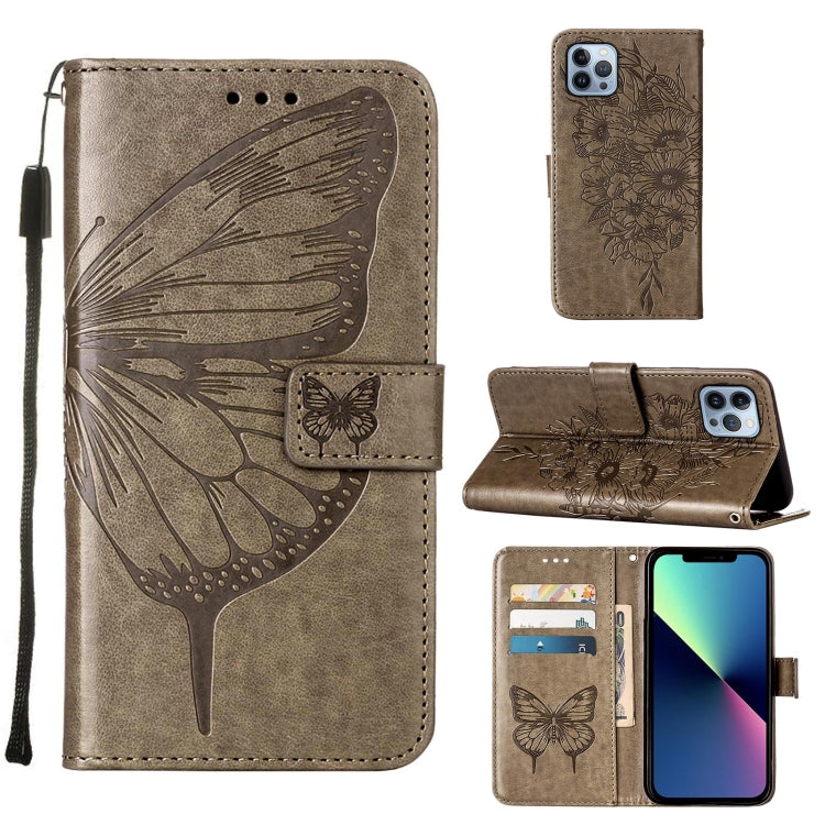Embossed Butterfly Leather Phone Case, For iPhone 15 Pro Max, For iPhone 15 Pro, For iPhone 15 Plus