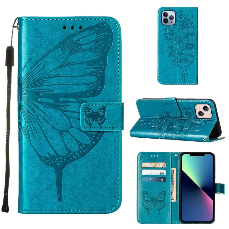 Embossed Butterfly Leather Phone Case, For iPhone 15, For iPod Touch 7 / 6 / 5
