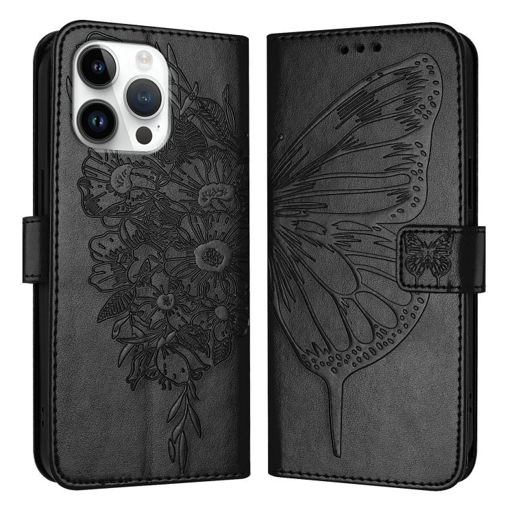 Embossed Butterfly Leather Phone Case, For iPhone Air, iPhone 16e, For iPhone 16 Pro Max