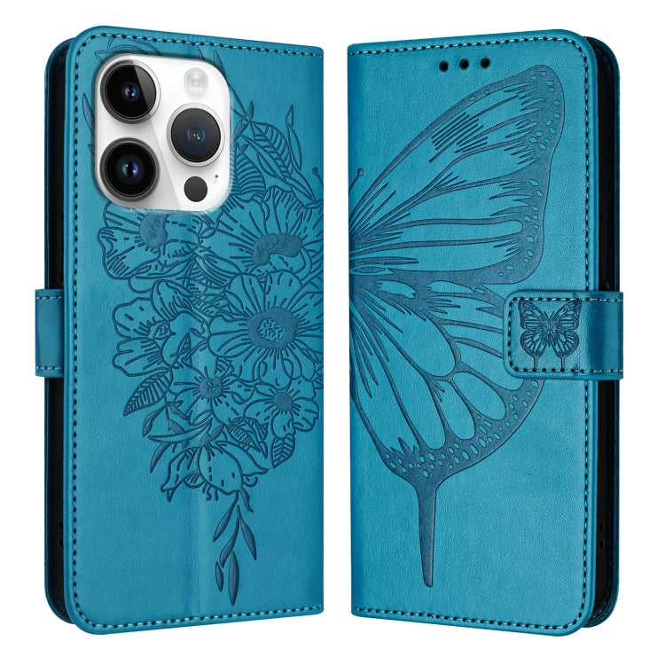 Embossed Butterfly Leather Phone Case, For iPhone 16 Pro, For iPhone 16 Plus, For iPhone 16