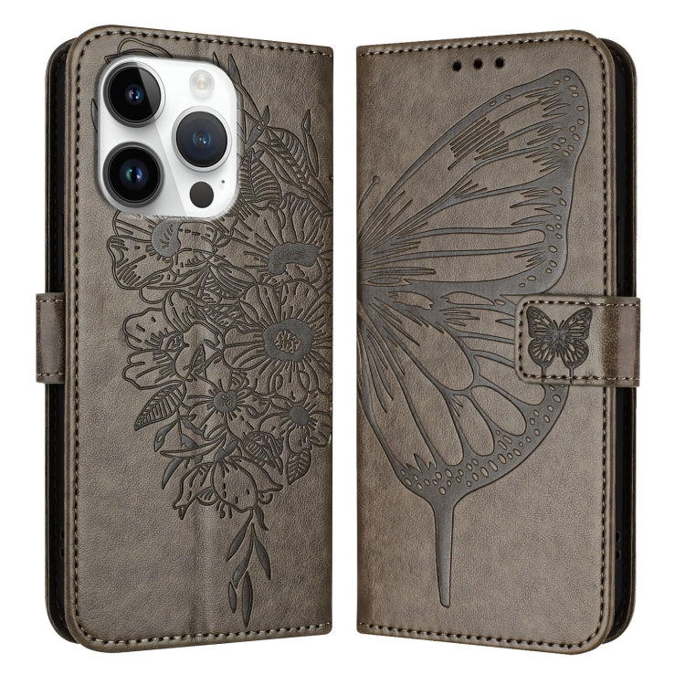 Embossed Butterfly Leather Phone Case, For iPhone 16 Pro, For iPhone 16 Plus, For iPhone 16