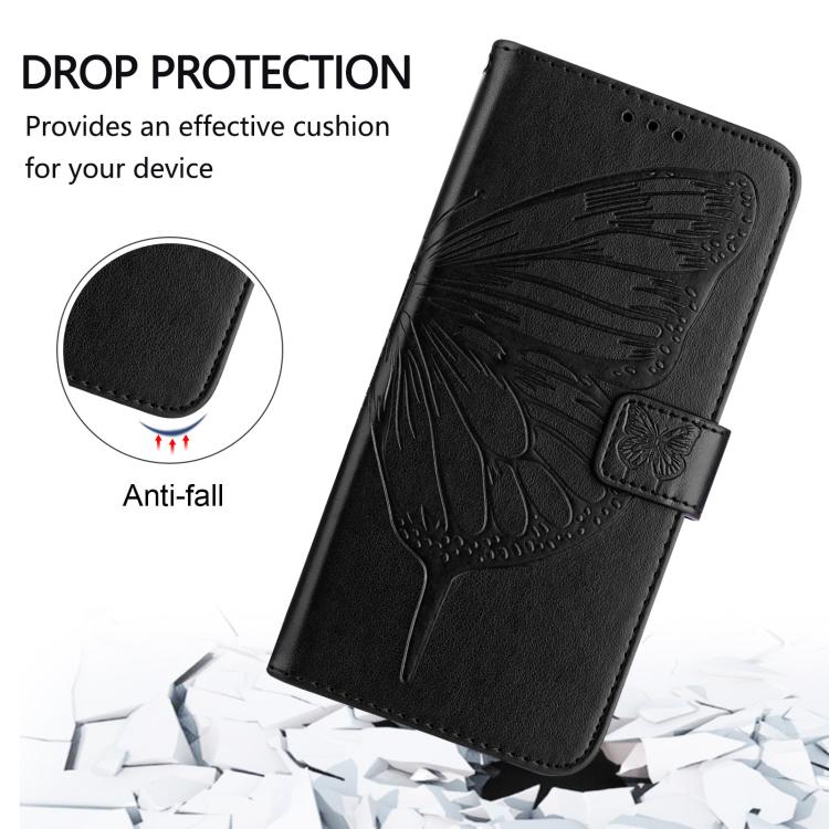 Embossed Butterfly Leather Phone Case, For iPhone 18 Pro / 17 Pro, For iPhone 18 Pro Max / 17 Pro Max, For iPhone 17e / 16e