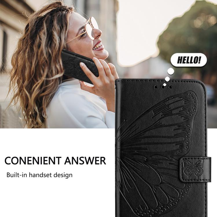 Embossed Butterfly Leather Phone Case, For iPhone 18 Pro / 17 Pro, For iPhone 18 Pro Max / 17 Pro Max, For iPhone 17e / 16e