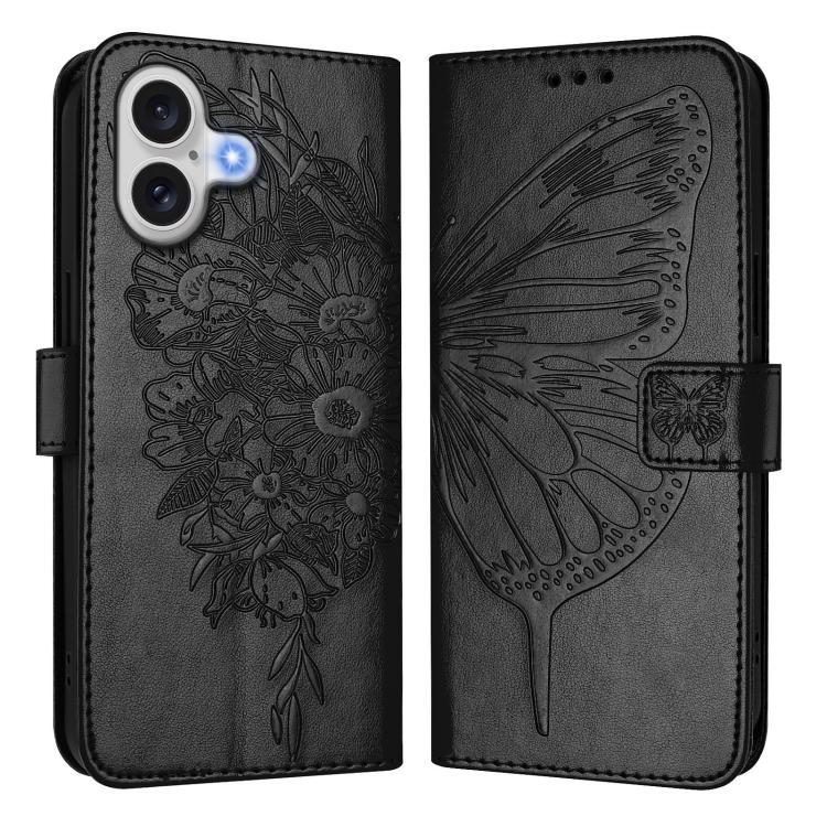 Embossed Butterfly Leather Phone Case, For iPhone 17 Pro Max, For iPhone 17 Pro, For iPhone 17