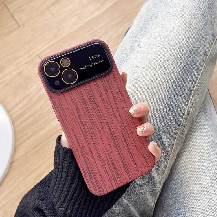 Wood Grain TPU Phone Case with Lens Film, For iPhone 14 Plus, For iPhone 14, For iPhone 14 Pro, For iPhone 14 Pro Max, For iPhone SE 2022 / 2020 / 8 / 7