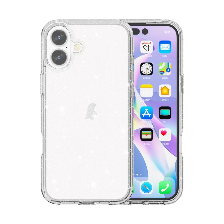 Shockproof Terminator Glitter Powder Phone Case, For iPhone 16, For iPhone 15 Pro Max, For iPhone 15 Pro, For iPhone 15 Plus