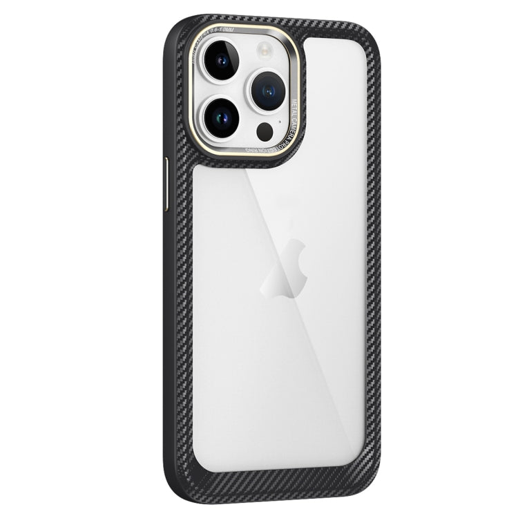 Carbon Fiber Transparent Back Panel Phone Case, For iPhone 13, For iPhone 12, For iPhone 12 Pro Max, For iPhone 12 Pro