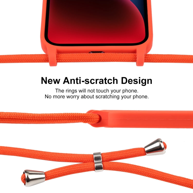 Crossbody Lanyard Liquid Silicone Case, For iPhone 15 Pro