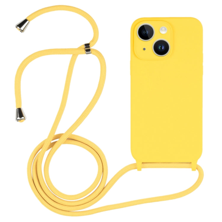 Crossbody Lanyard Liquid Silicone Case, For iPhone 15 Pro