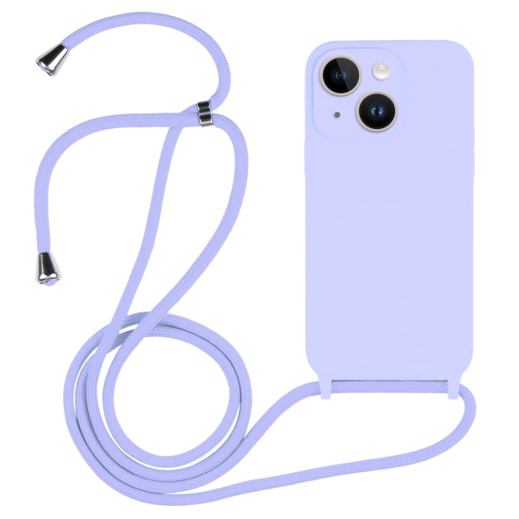 Crossbody Lanyard Liquid Silicone Case, For iPhone 15 Pro