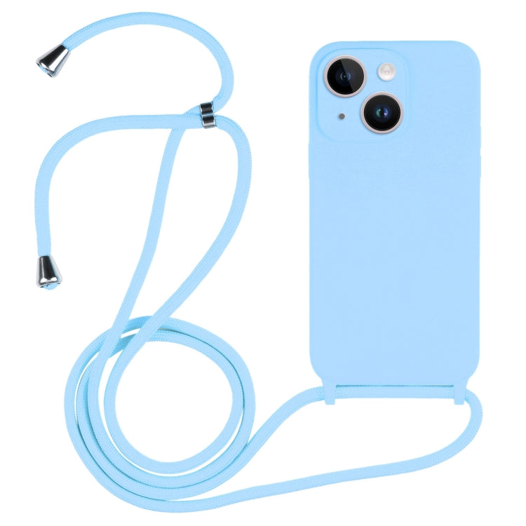 Crossbody Lanyard Liquid Silicone Case, For iPhone 15 Pro