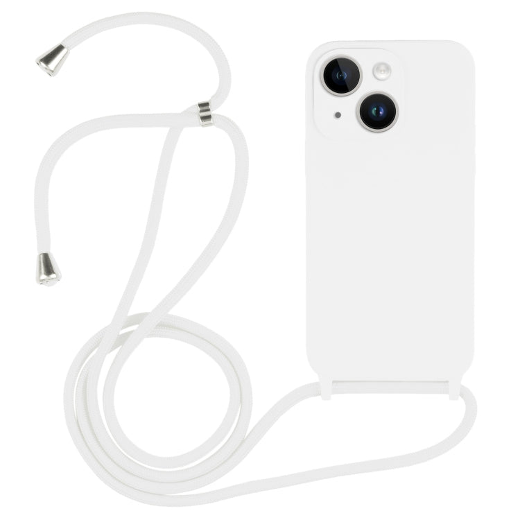 Crossbody Lanyard Liquid Silicone Case, For iPhone 15 Pro