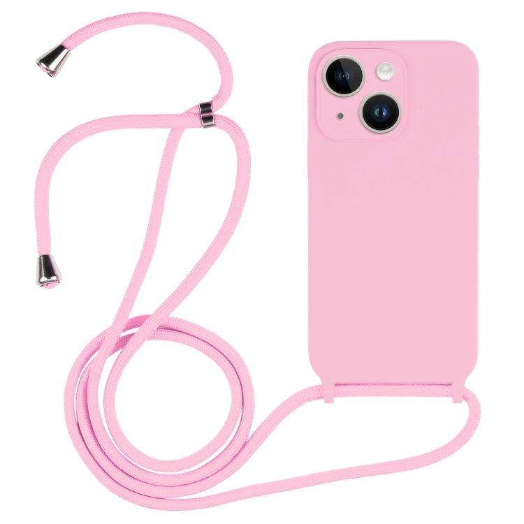 Crossbody Lanyard Liquid Silicone Case, For iPhone 15 Pro