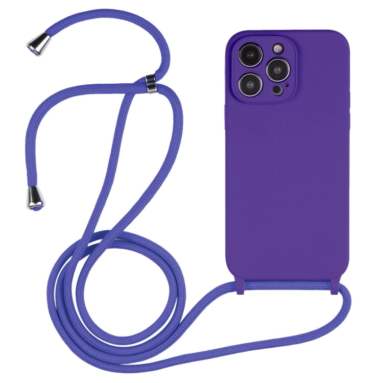 Crossbody Lanyard Liquid Silicone Case, For iPhone 16