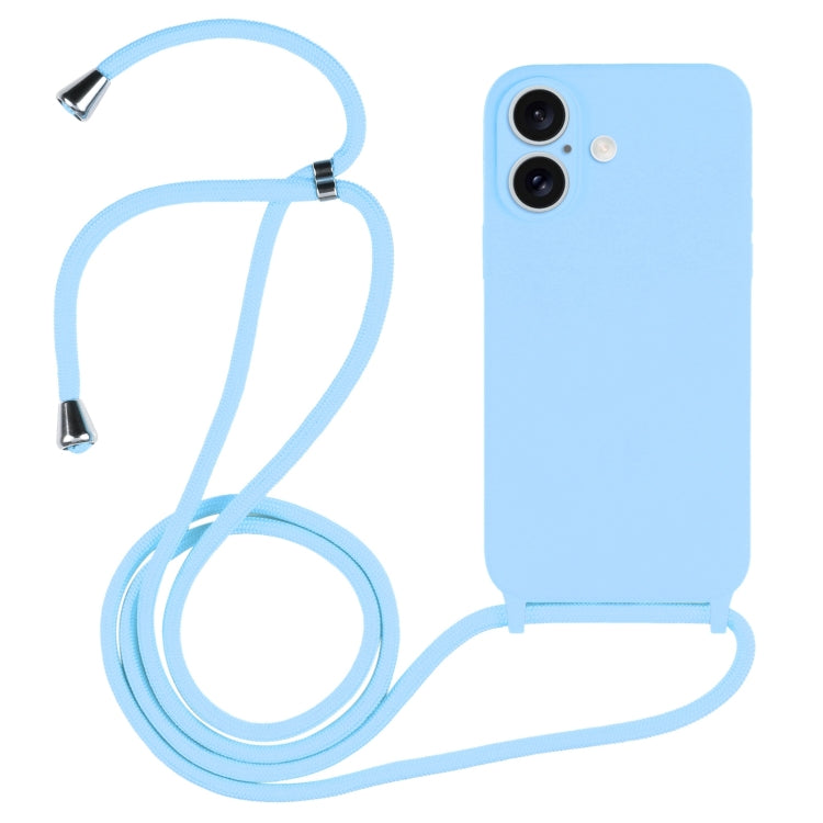 Crossbody Lanyard Liquid Silicone Case, For iPhone 16 Pro