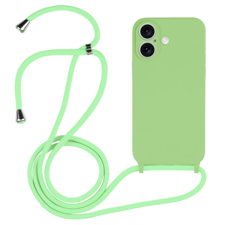 Crossbody Lanyard Liquid Silicone Case, For iPhone 16 Pro