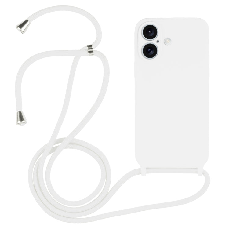 Crossbody Lanyard Liquid Silicone Case, For iPhone 16 Pro