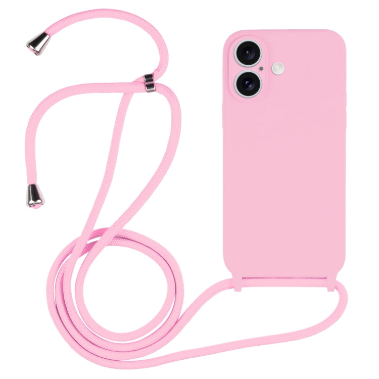 Crossbody Lanyard Liquid Silicone Case, For iPhone 16 Pro