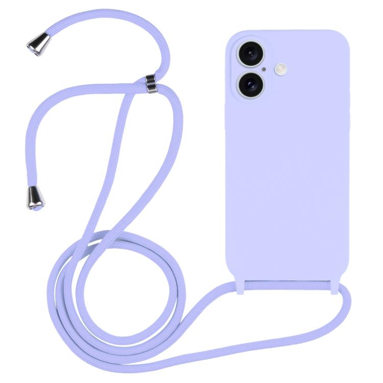 Crossbody Lanyard Liquid Silicone Case, For iPhone 17