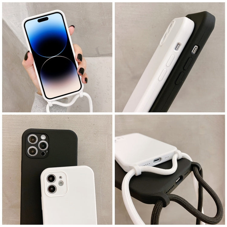Crossbody Lanyard Liquid Silicone Case, For iPhone Air
