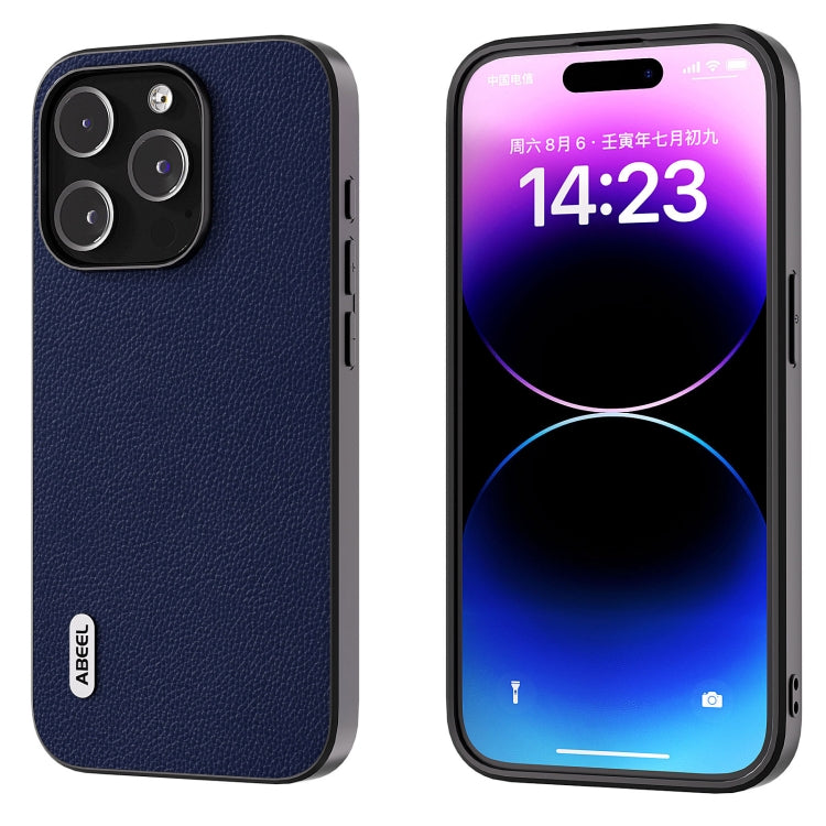ABEEL Black Edge Genuine Leather Mino Phone Case, For iPhone 16 Pro Max, For iPhone 16 Pro, For iPhone 16 Plus, For iPhone 16, For iPhone 15 Pro Max, For iPhone 15 Pro